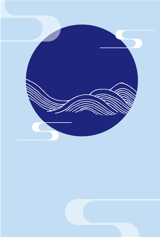 高清中国风海浪海报背景素材下载_7270*10795像素psd
