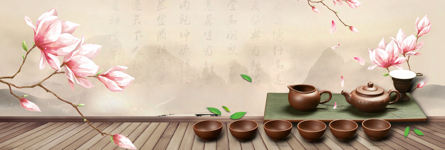 古典陶瓷茶具背景图背景图片免费下载_广告背