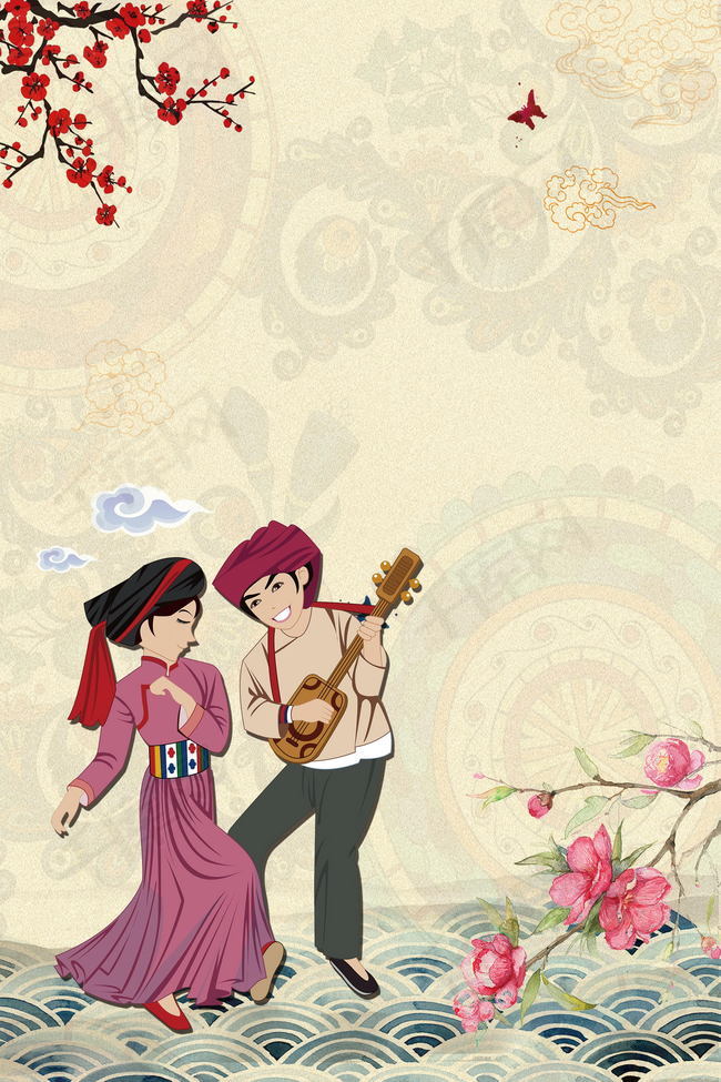 民族舞蹈培训班招生背景图片免费下载_广告背