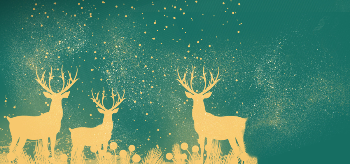 圣诞节麋鹿蓝色Banner海报背景图片免费下载_海报banner\/psd