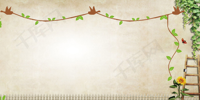 小清新古典展板背景