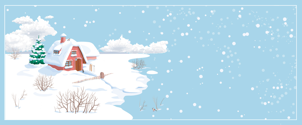 冬季卡通蓝色banner