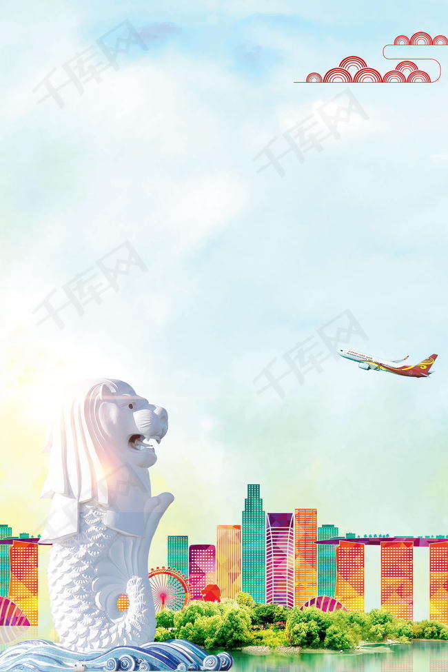新加坡旅游出国游背景图片免费下载_广告背景