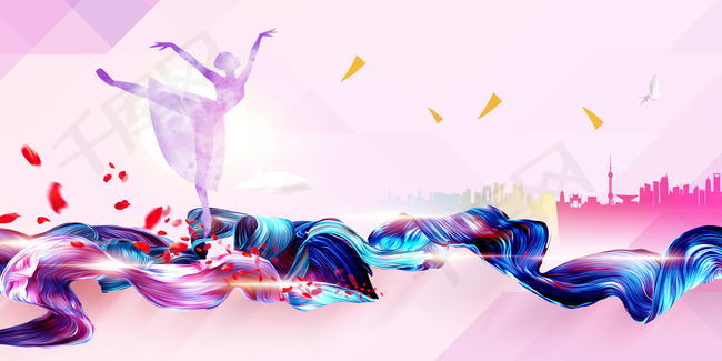 舞蹈跳舞培训班招生psd分层背景图片免费下载_海报banner/psd_千库网