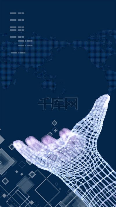 现代简约科技背景图