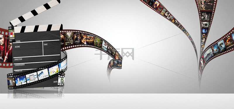 海报 放映电影 电影院 胶卷色彩 胶片背景 拍电影 拍戏 幕布场景 创意