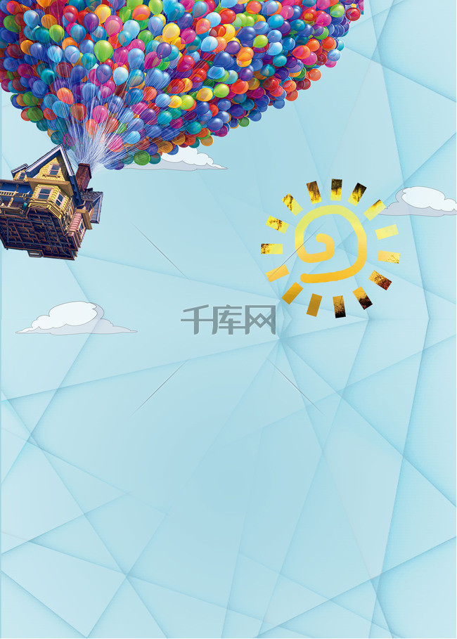 千库网 背景图片 毕业季蓝色几何背景创意海报  按   收藏千库网
