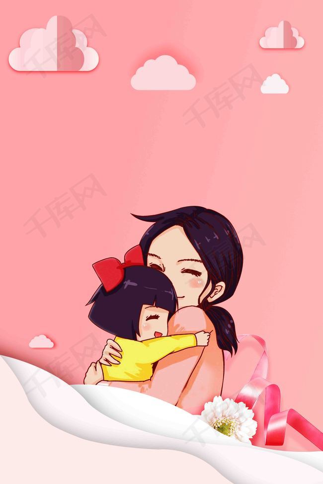 创意唯美感恩母亲节促销海报背景图片免费下载_广告