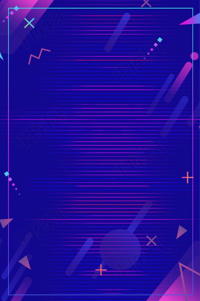 抖音故障风格促销海报背景图片免费下载_广告