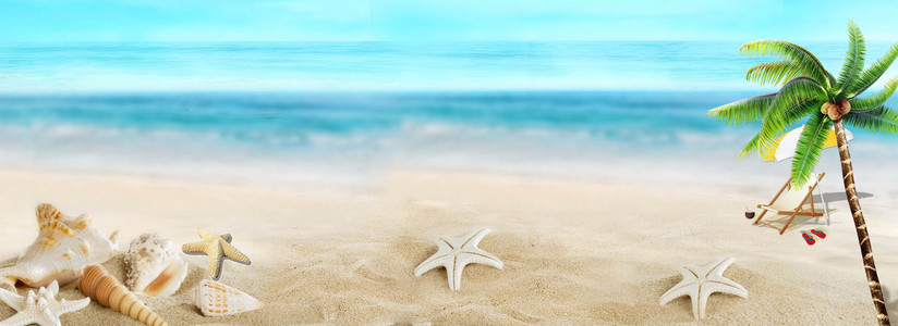 海边沙滩阳光景色背景图片免费下载_广告背景