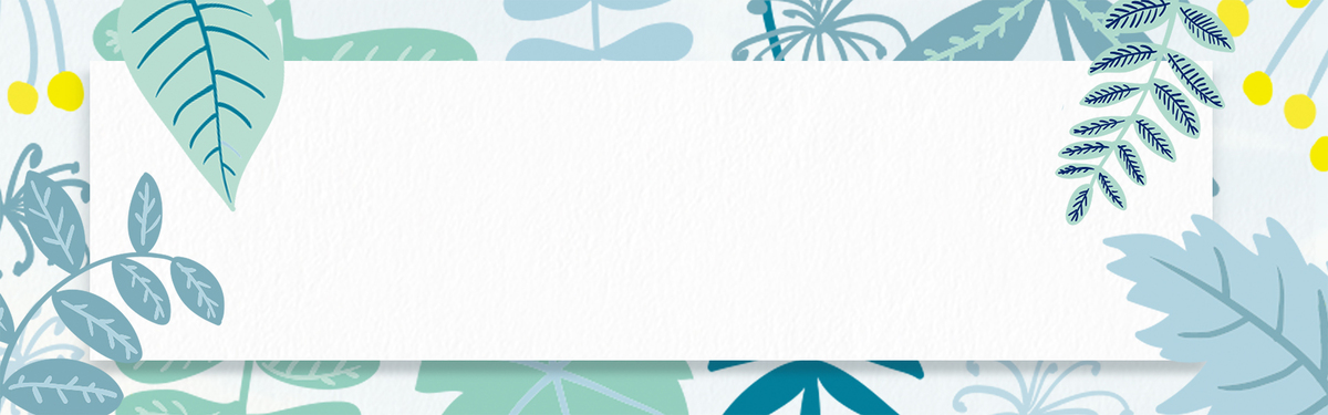 手绘小清新叶子banner背景背景图片素材