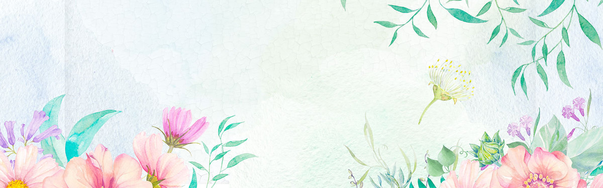 手绘小清新风格banner背景背景图片素材