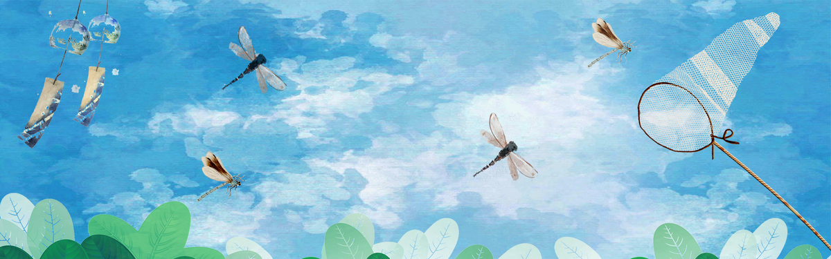 夏捕蜻蜓横版背景素材背景图片素材