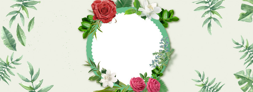 妇女节唯美淡雅鲜花边框小清新背景图片免费下