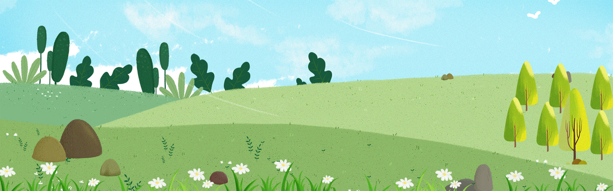 手绘小清新风景banner背景海报背景图片素材