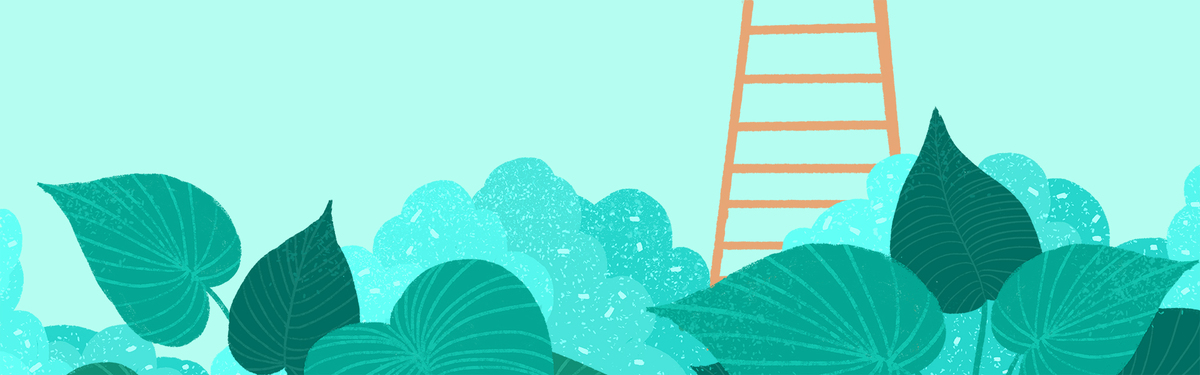 小清新创意叶子banner背景背景图片素材