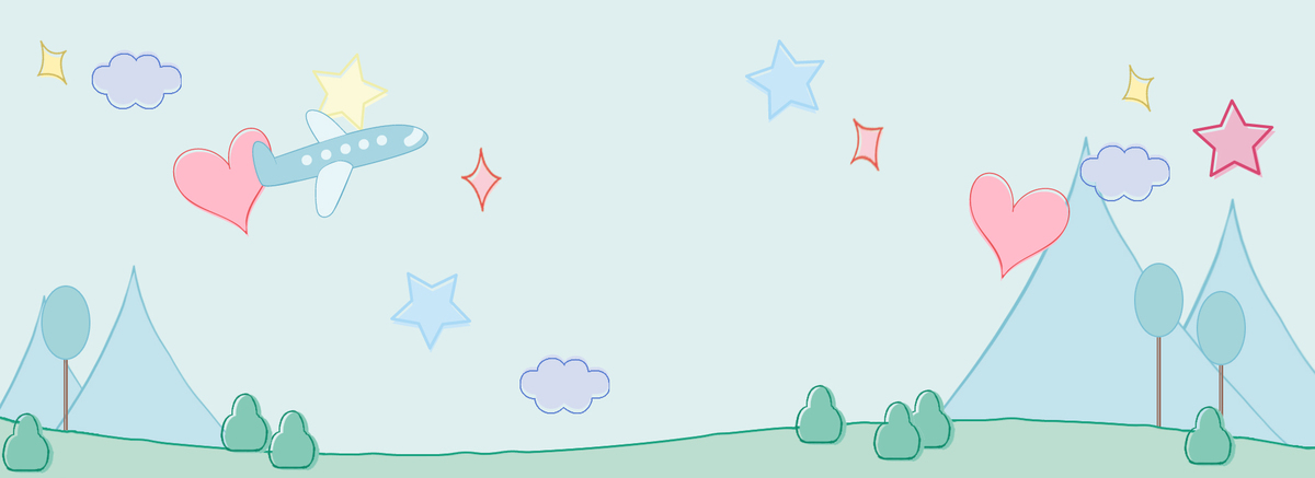 小清新卡通手绘淘宝banner背景