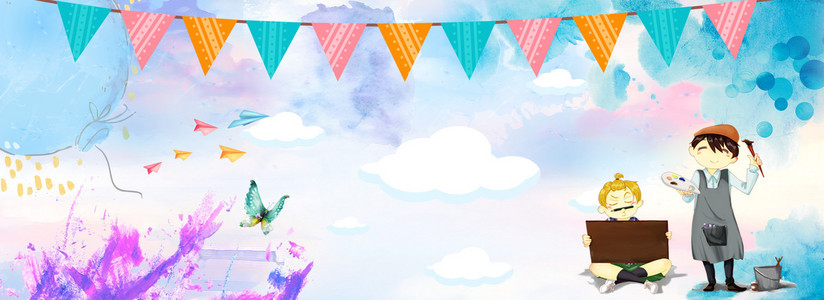 唯美清新秋意正浓微信封面海报背景psd背景图