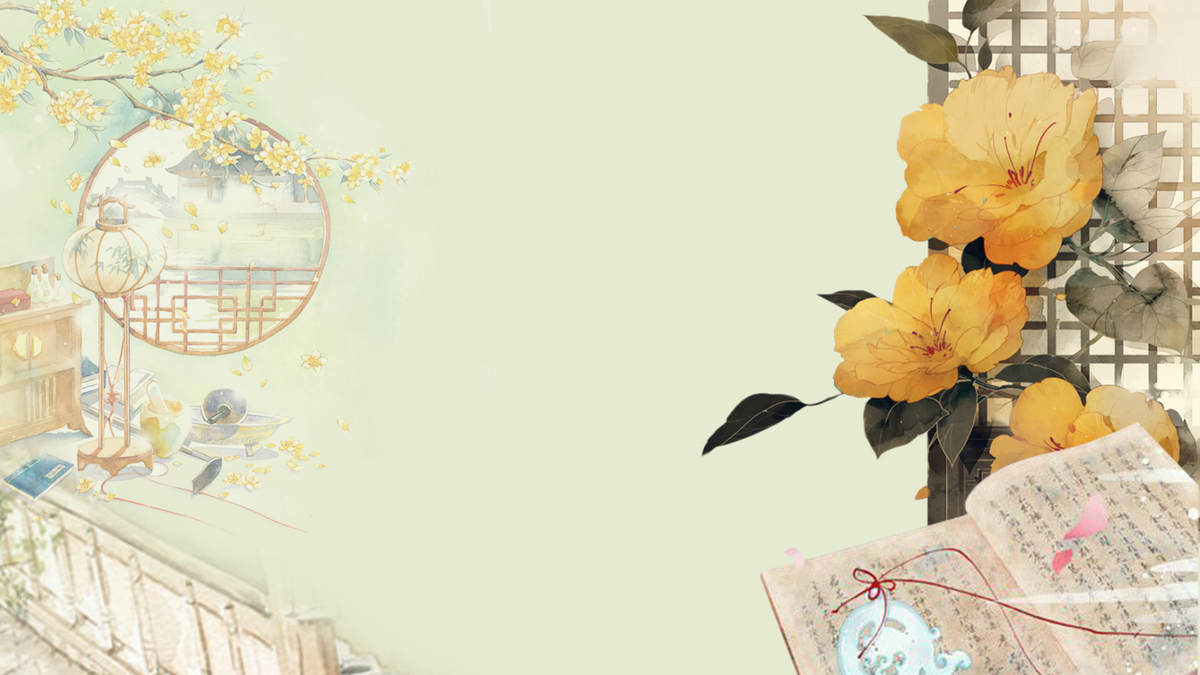 菊花简约白色海报背景banner