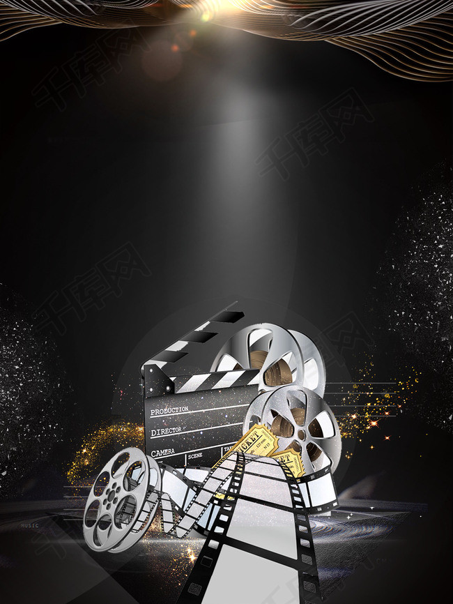 时尚电影胶卷主题背景海报背景图片免费下载_广告背景