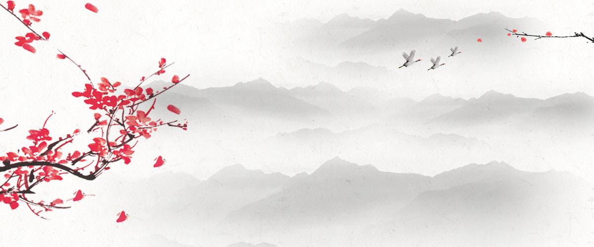 中国风古风山水梅花电商banner