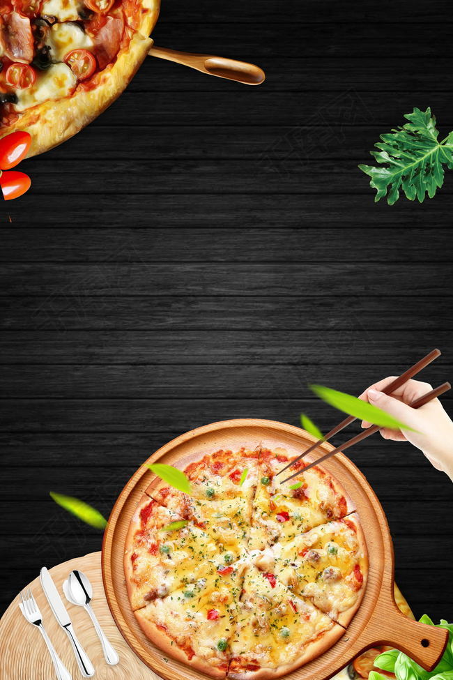 吃货节美食美味披萨背景图片免费下载_广告背景/psd