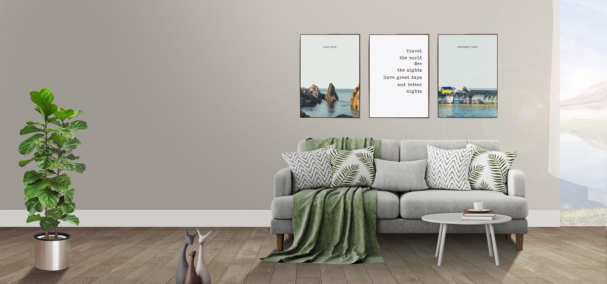 简约大气小清新家居家纺banner背景图片免费下