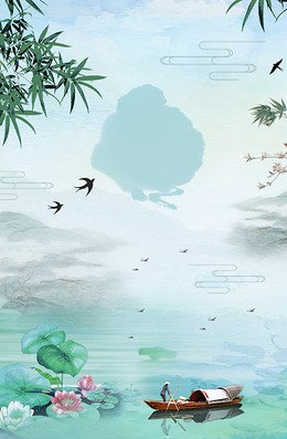 【古风渔船背景图片】_古风渔船高清背景素材