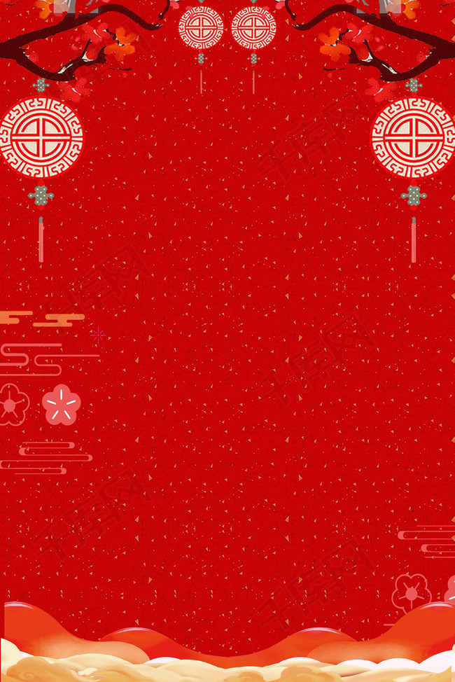 红色春节古风主题海报