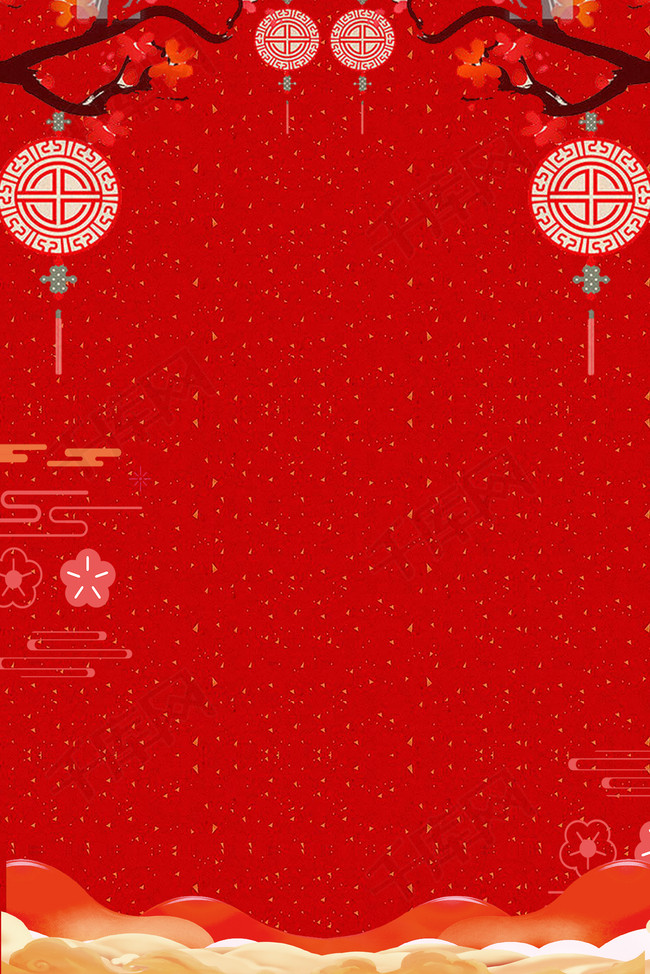 红色春节古风主题海报背景图片免费下载_广告背景/psd
