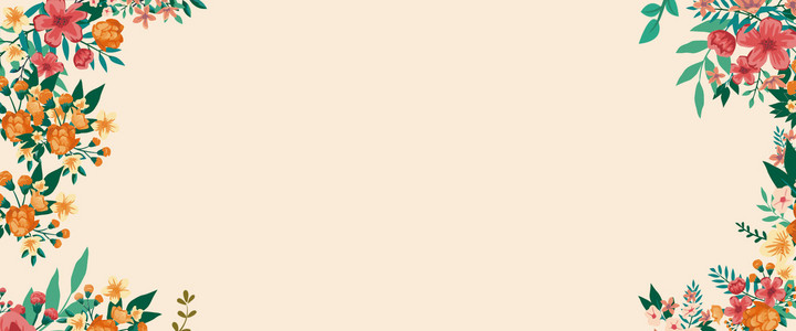 小清新唯美花朵边框背景图片免费下载_广告背
