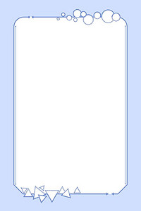 简约风蓝色边框几何图形背景图