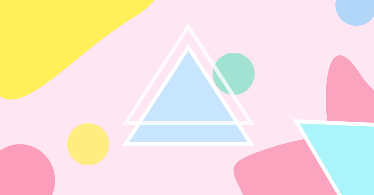 创意几何拼色撞色背景