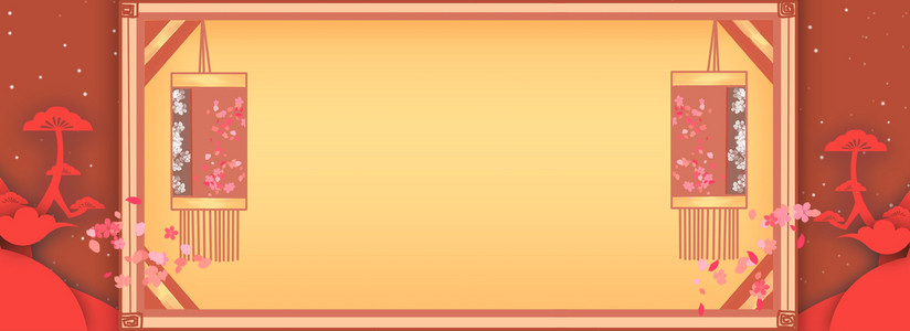 喜庆新年合成创意边框背景图片免费下载_广告