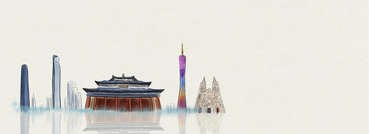 中国风建筑旅行背景海报