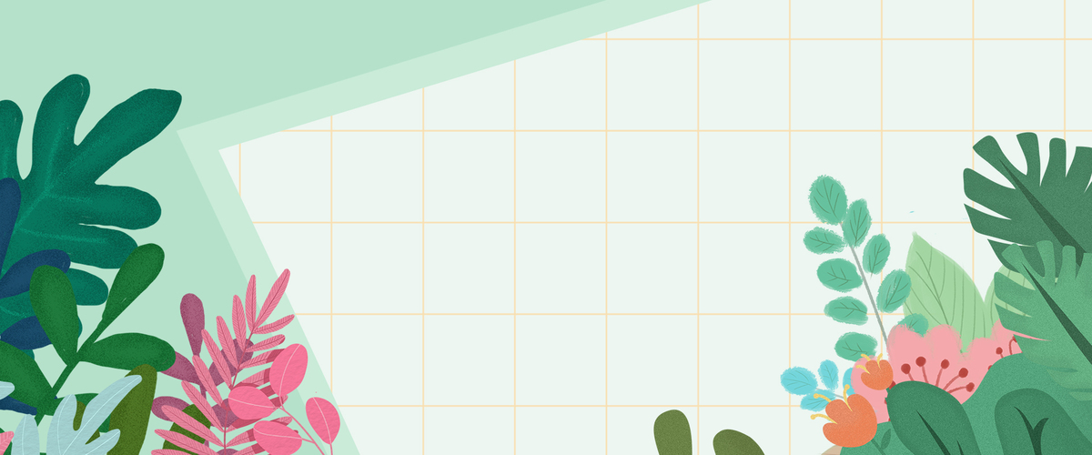 春季上新简约小清新花卉绿色淘宝促销背景图片