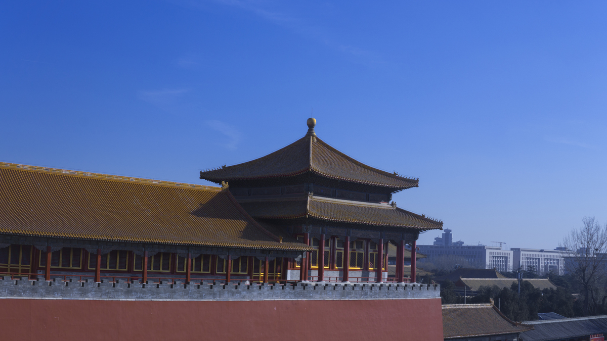 北京天安门皇城故宫紫禁城城楼高清图背景图片