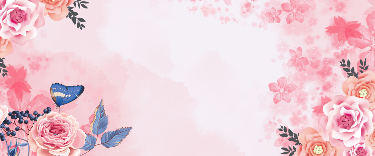 唯美小清新鲜花粉色女生节背景图片免费下载_