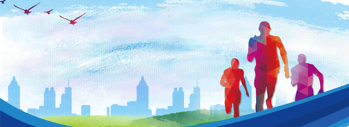 校园学生健身跑步运动会剪影背景海报背景图片