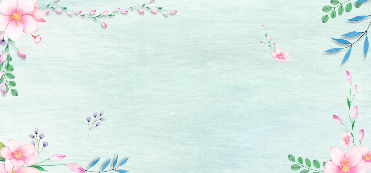 清新绿植花朵边框背景图片免费下载_海报banner/psd