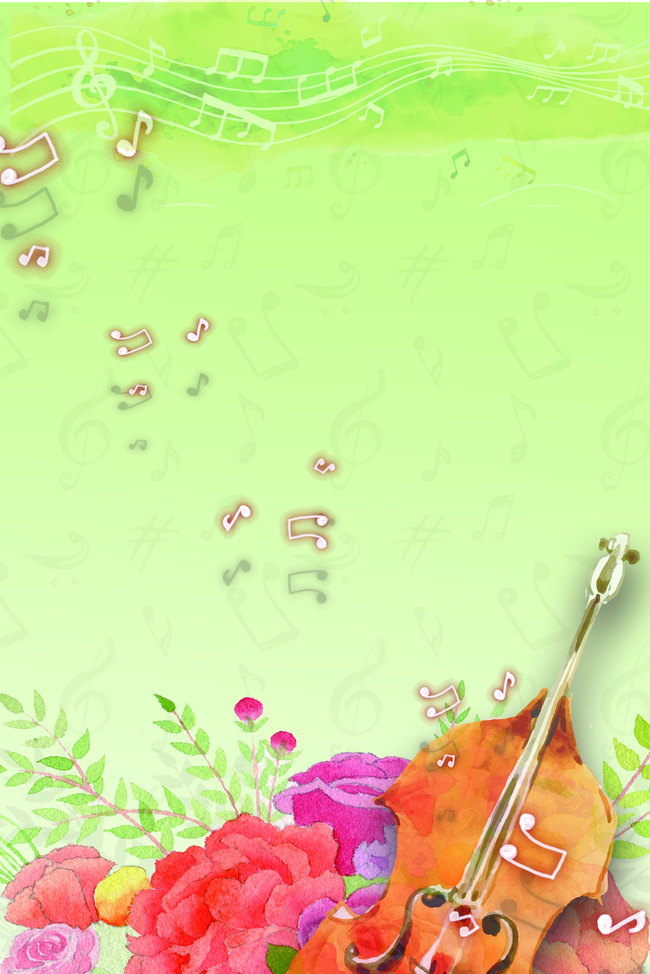 唯美吉他花朵背景图片免费下载_广告背景\/psd