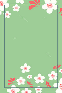 绿色花朵可爱背景图背景图片素材