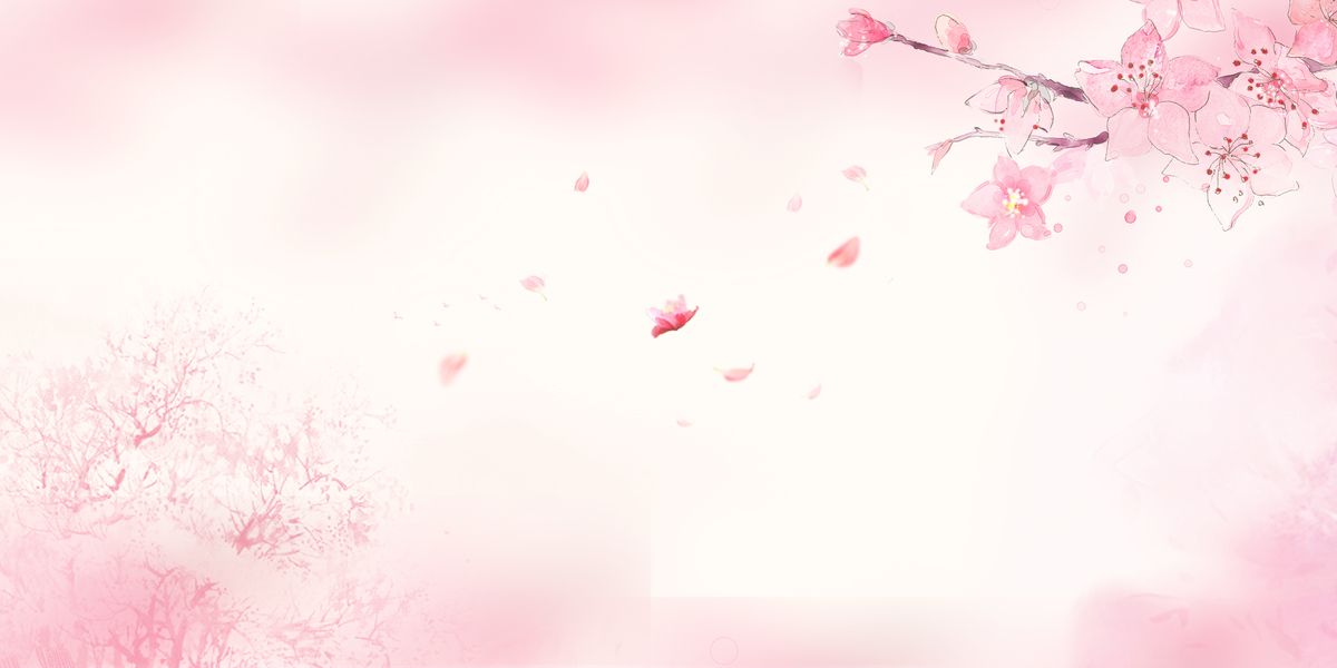 春季上新桃花节粉色唯美海报背景