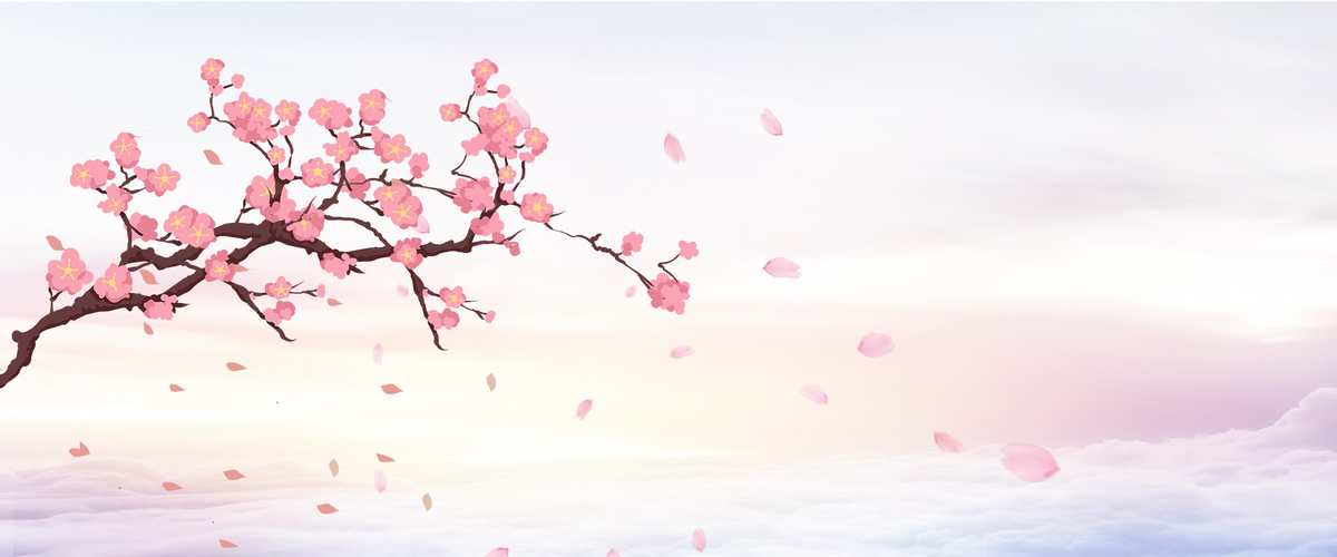中国风桃花节背景