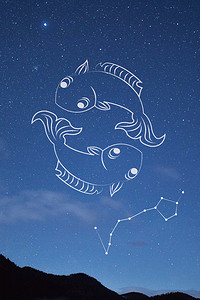 双鱼座星座背景图