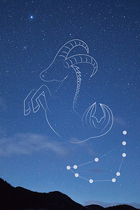 摩羯座星座背景图