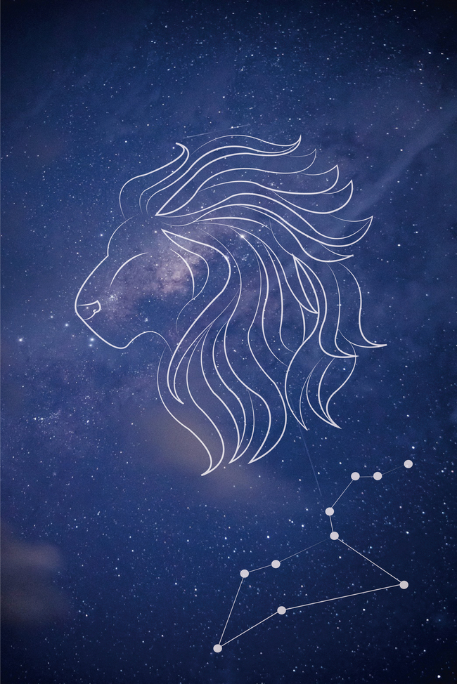 狮子座星座背景图