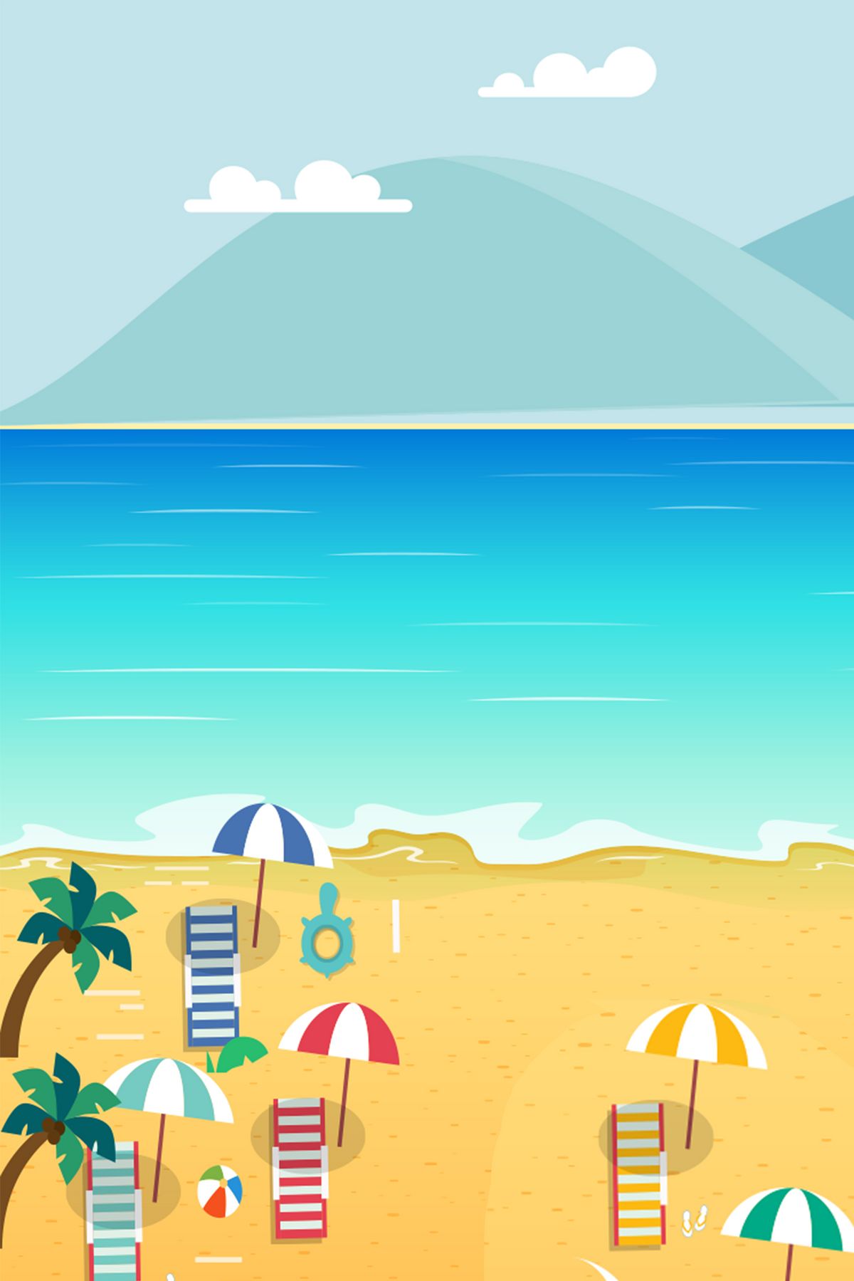 卡通海边背景图片,卡通海边背景图片素材大全