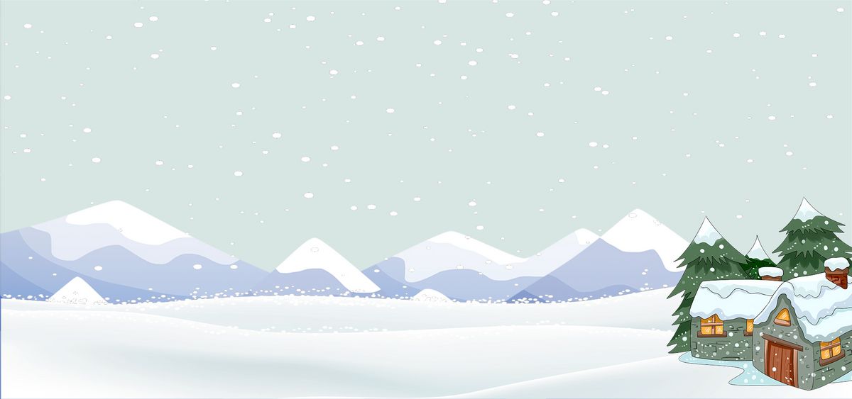 冬季卡通蓝色banner背景图片素材
