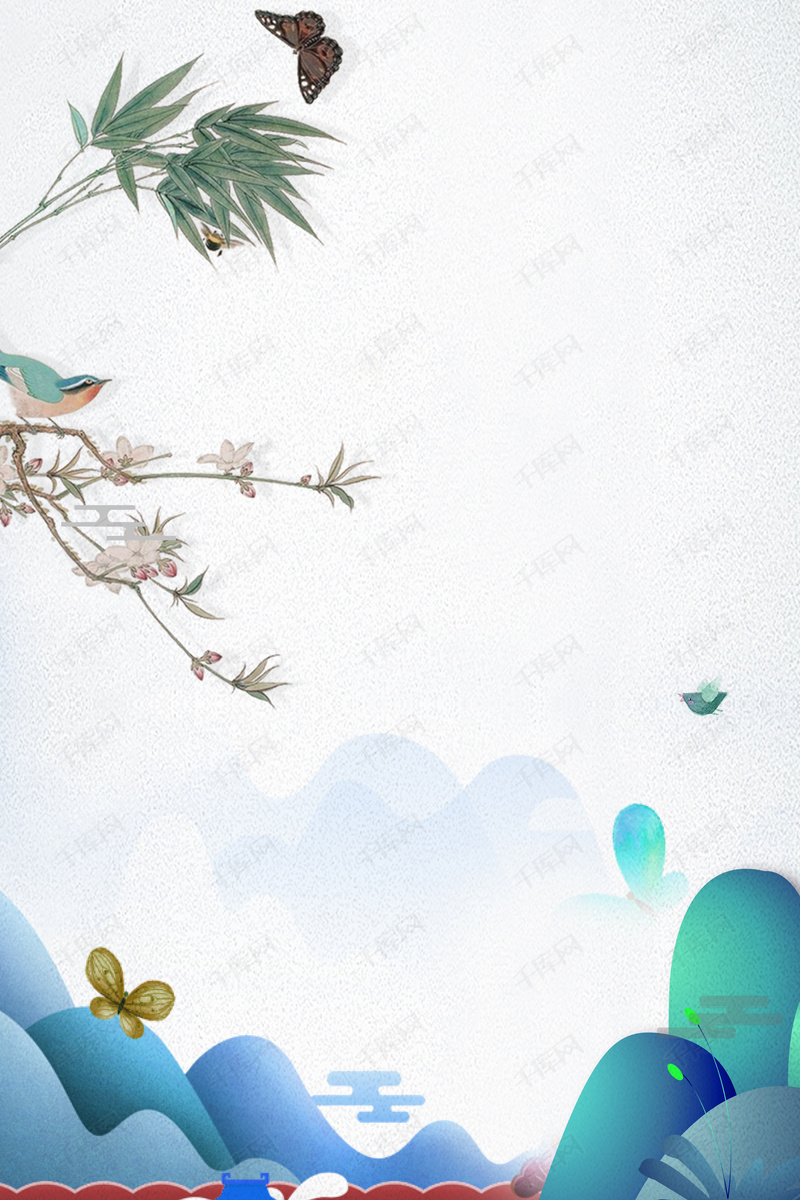 手绘佛系的背景图